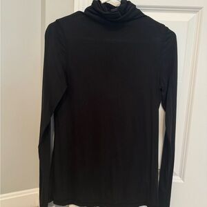 Vince Black Turtleneck Long Sleeve Top